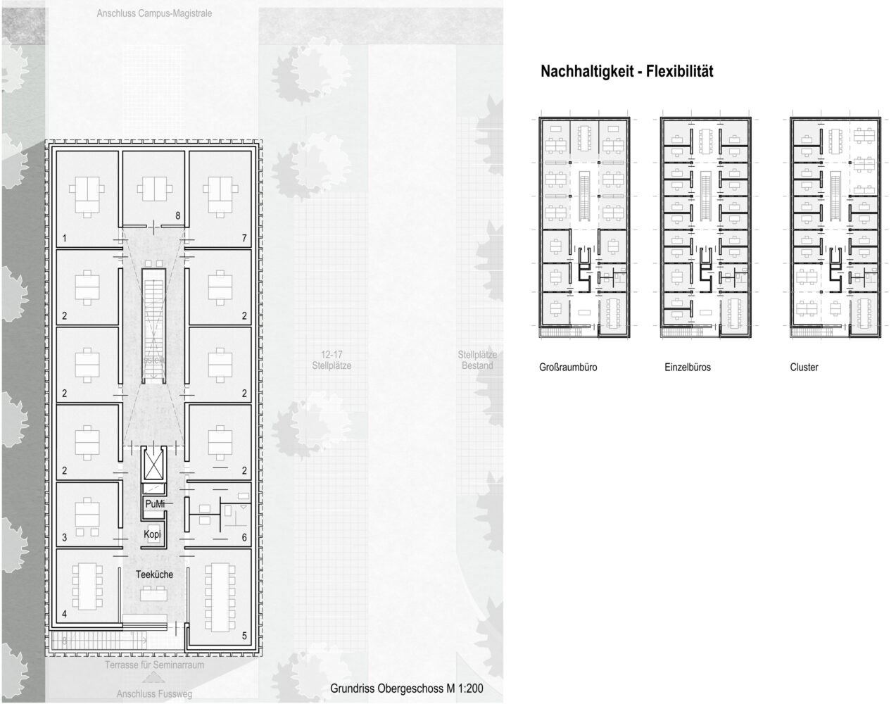 Grundriss Bürogebäude
