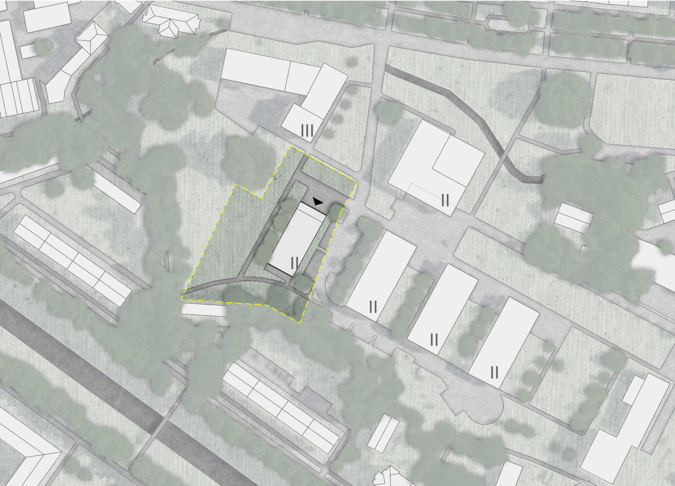 Lageplan mit Gebäude