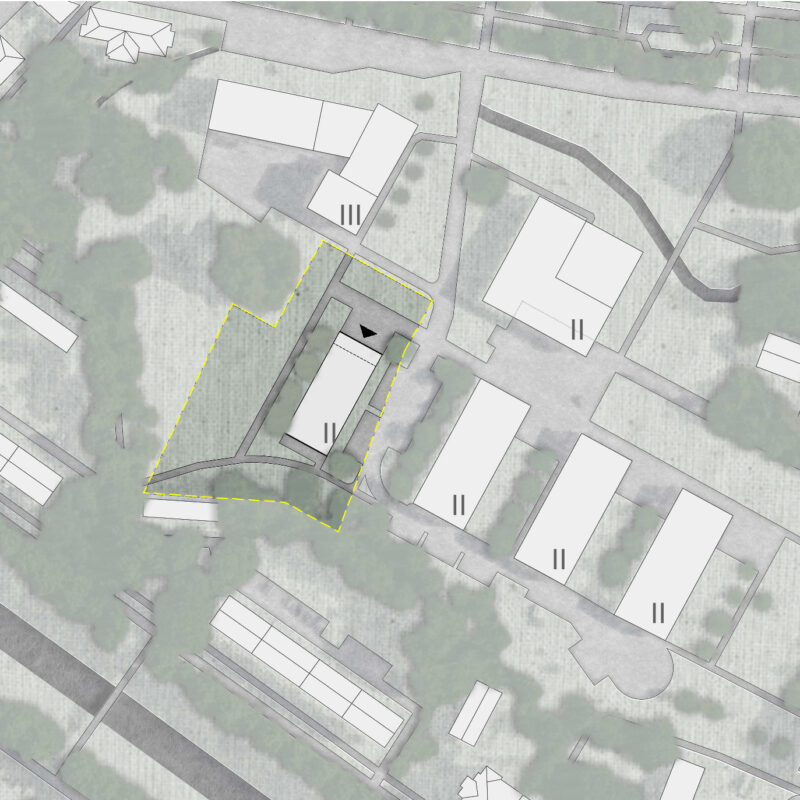 Lageplan mit Gebäude