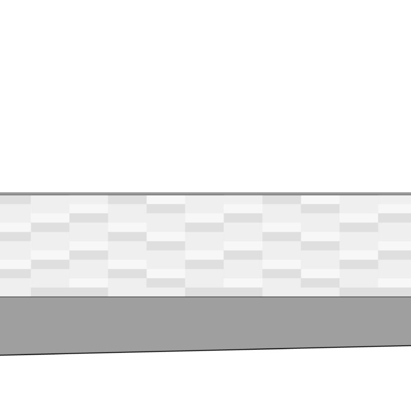 Gezeichnete Ansicht des Neubaus der Technikzentrale. Die Fassade besteht aus goldenen und grau-weißen Elementen.